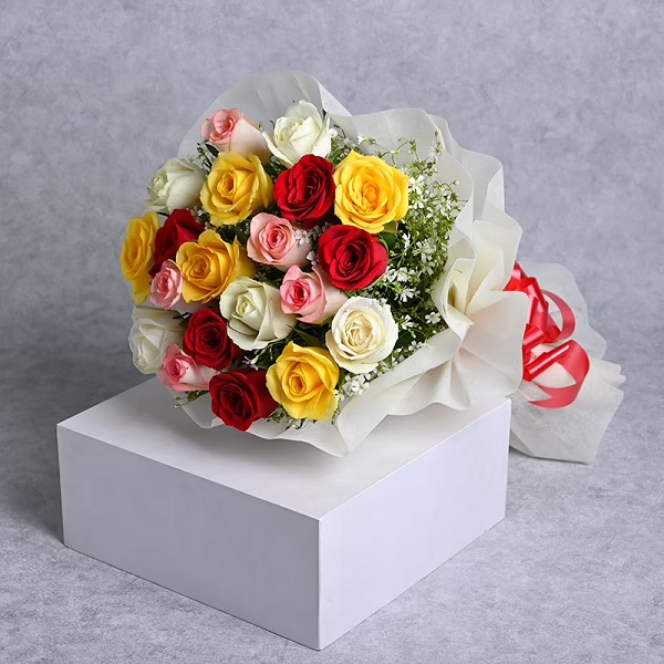 Order Mix Roses Bouquet online | Get same day delivery PAN India in 3 hours