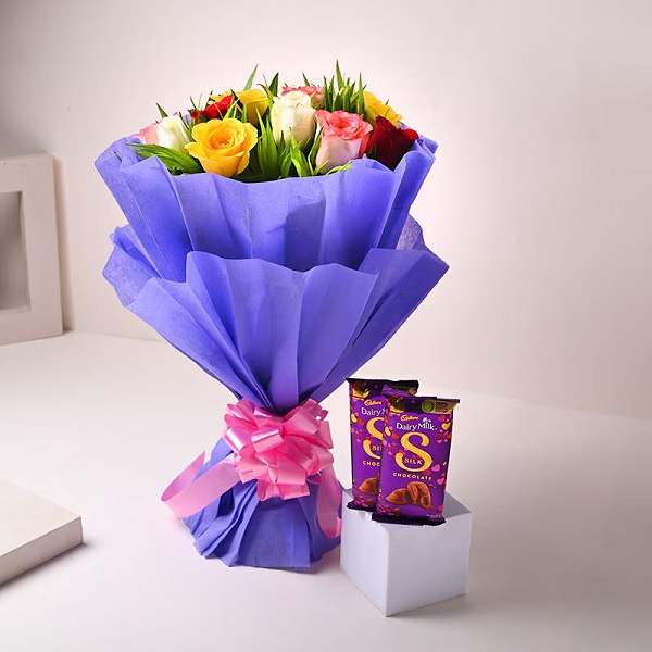 Order Mix Roses And Silk online | Get same day delivery PAN India in 3 ...