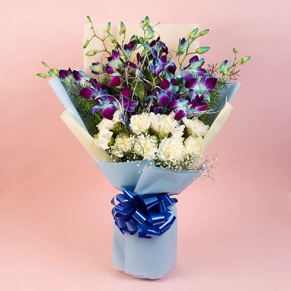 Order Mix Orchid & Carnation Bouquet online | Get same day delivery PAN ...
