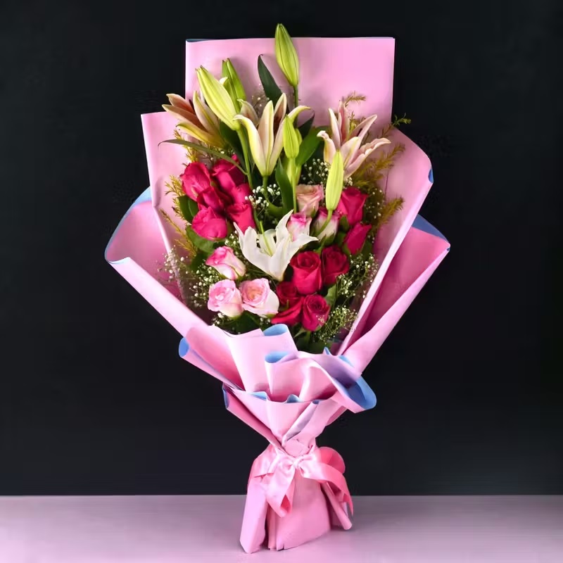 Order Beautiful Lilies And Roses online | Get same day delivery PAN ...