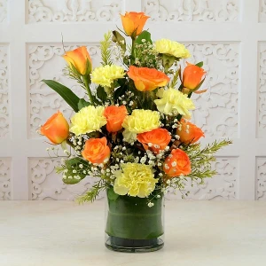 Send Smile Through Flowers in Vase