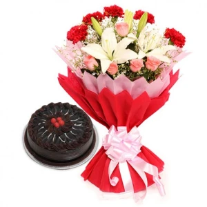 Divine Combo Bouquet & Cake