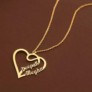 Love Forever Couple Name Necklace - 18k Gold Plated