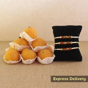 Motichoor Laddu And Rakhi