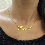 Custom Name Necklace 18k Gold Plated