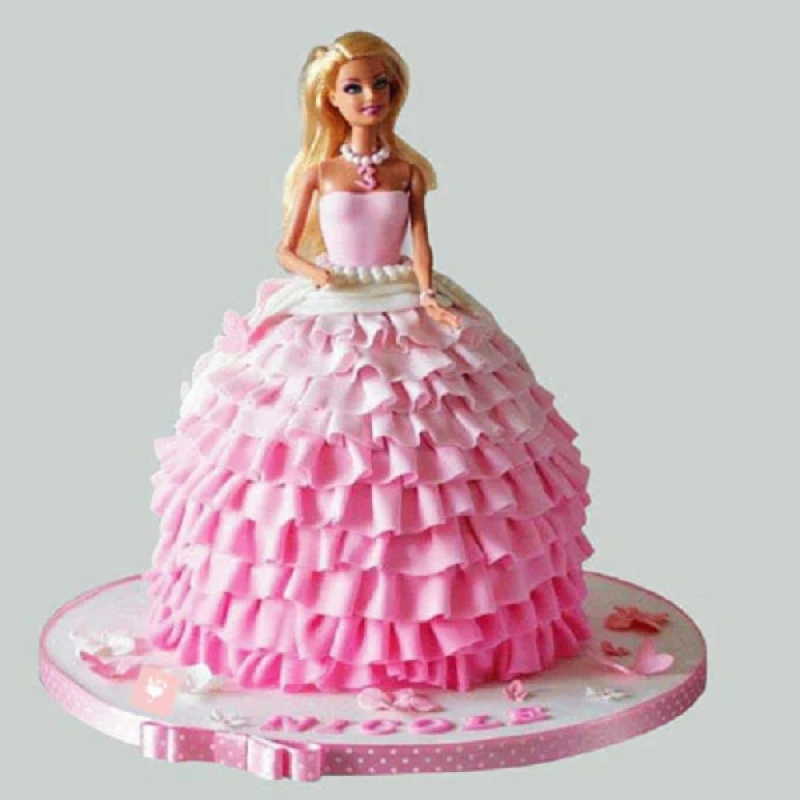 Order Pink Barbie Doll Theme Cake Online Get Same Day Delivery PAN Order Pink Barbie Doll Theme Cake Online Get Same Day Delivery PAN