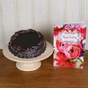 Chocolate Cake And Card