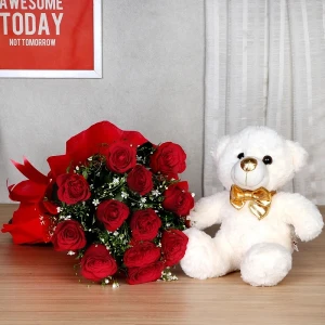 Cute Roses N Teddy