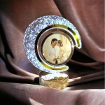 Golden Moon Crystal LED Photo Frame