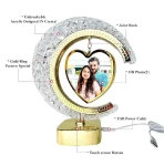 Golden Moon Crystal LED Photo Frame