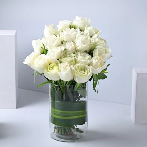 White Flowers in Vase