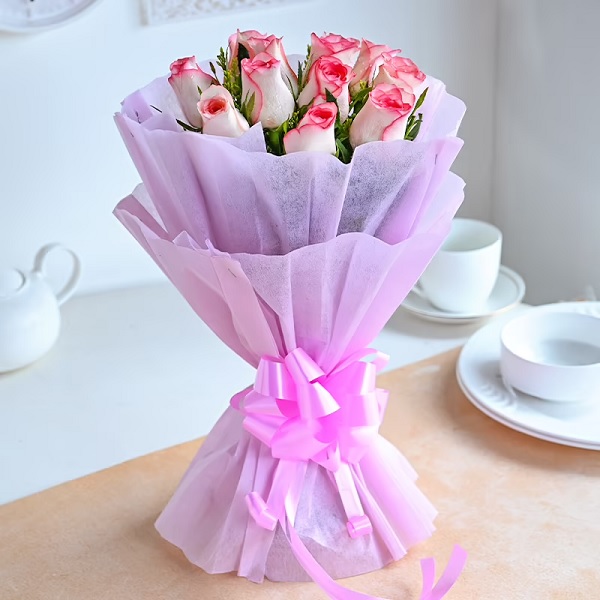 Pure passion pink rose bouquet