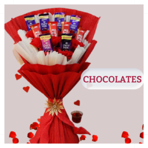 Chocolate bouquet of kitkat & dairy milk ready to send in indore