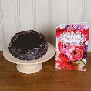 Chocolate Cake and Card