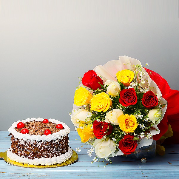Vibrant Flowers & Cake