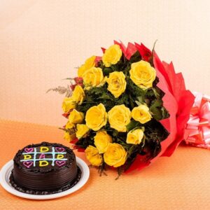 Pretty Bouquet n Cake