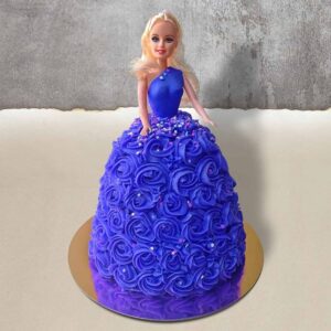 Blue Doll Theme Cake