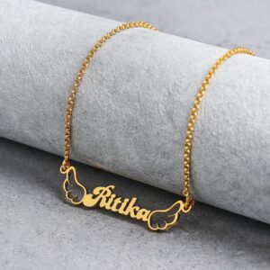 Customized Name Necklace – Wings