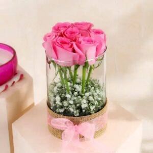 Pretty Pink Roses in Vase